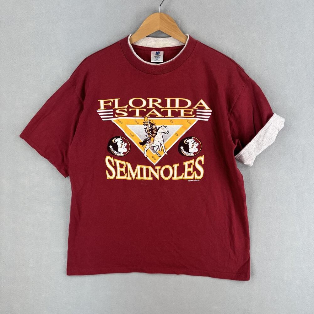 Vintage Florida State Seminoles Shirt Size XL Red Football NCAA USA 90s